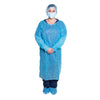 Isolation Gown, One Size, Blue, 10/bg, 5 bg/cs (84 cs/plt)