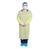 Isolation Gown, Economy, One Size, Yellow, 10/bg, 5 bg/cs