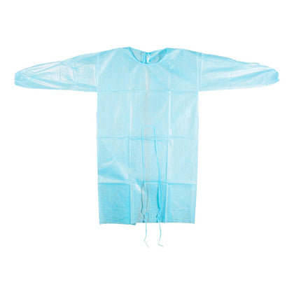 Isolation Gown, Poly Coated, Impervious, Blue, 10/bg, 5 bg/cs