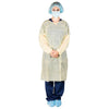 Isolation Gown, Poly Coated, Impervious, Yellow, 10/bg, 5 bg/cs