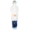 Lab Coat, Small, Full Length, Anti-Static, No Pockets, White, 35gm SMS, 10/bg, 5 bg/cs