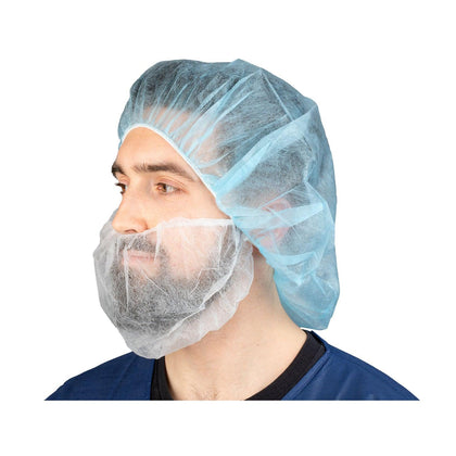 Beard Cover, White, 100/bg, 10 bg/cs