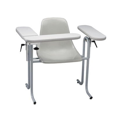 Blood Draw Chair, Plastic Seat, Steel Frame, Vinyl Seat, Formica Flip Arm, 300 lb Weight Capacity (DROP SHIP ONLY)