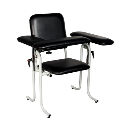 Blood Draw Chair with Flip Up Arm, Upholstered, Seat Dimensions: 18