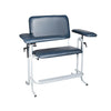 Blood Draw Chair with Flip Up Arm, Wide, Upholstered, Seat Dimensions: 32"W x 17"D x 19"H, Blue (DROP SHIP ONLY)