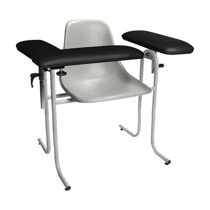 Blood Draw Chair, Plastic Seat, Upholstered Flip Arm, 300 lb Weight Capacity, Chair Dimensions: 21