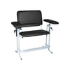 Blood Draw Chair with Flip Up Arm, Wide, 700 lb Weight Capacity, Tall, Seat Dimensions: 31"W x 17"D x 24"H, Upholstered, Black (DROP SHIP ONLY)