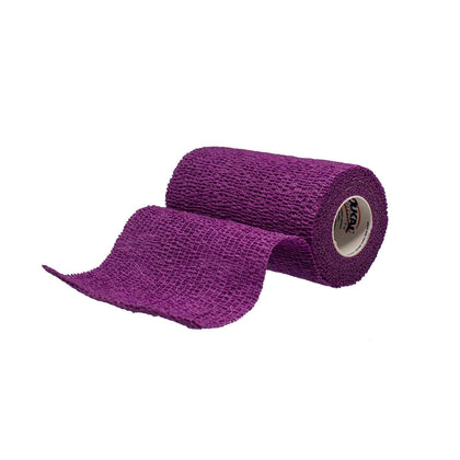 Bandage, Cohesive, 4x5 yds, Latex Free (LF) Non-Sterile, Purple, 1 rl/pk, 18 pk/bx (6/cs, 24 cs/plt)