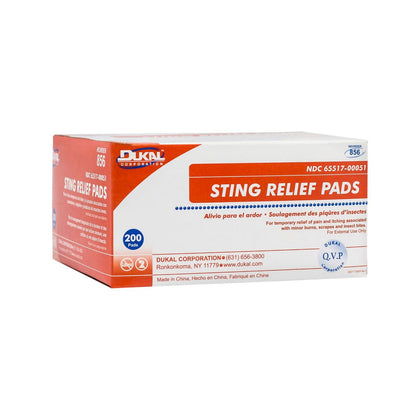 Sting Relief Pad, Medium, 2-Ply, 200/bx, 20 bx/cs