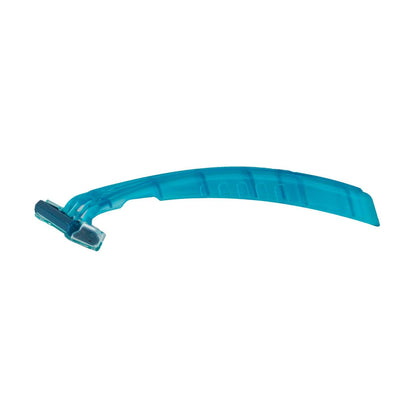 Triple Play® Razor, 3 Micro Edge Blades, Lubricating Strip, Pivoting Head, Teal, Clear Plastic Guard, 10/bx, 50 bx/cs