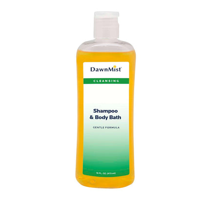 Shampoo & Body Bath, 16 oz Bottle with Dispensing Cap, 12/cs