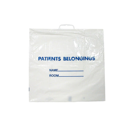 Patient Belongings Bag with Handle, Clear, 20