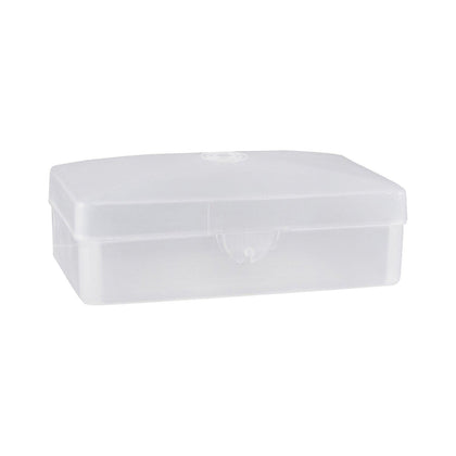 Soap Box, Plastic with Hinged Lid, Clear, Holds Up to #5 Bar, 1/pk, 100/cs