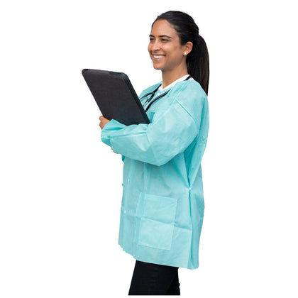 FitMe Lab Jackets, Large, Teal/ Green, 10/bg