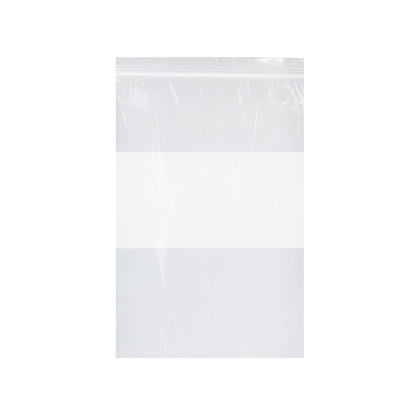 Zip Bag, Clear with White Block, 2 mil, 13