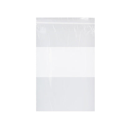 Zip Bag, Clear with White Block, 2 mil, 5