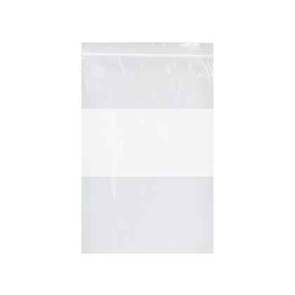 Zip Bag, Clear with White Block, 2 mil, 8