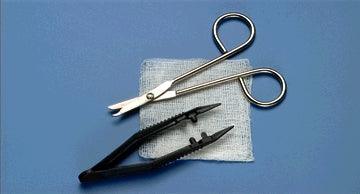 Suture Removal Set, Posi Grip Plastic Forceps, 4