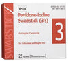 PVP Iodine Prep Swab 3s, 3/pk, 25 pk/bx, 10 bx/cs (52 cs/plt)