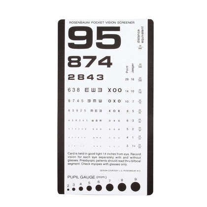 Pocket Eye Chart, Use at 14