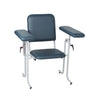 Blood Draw Chair, Straight Arm, Upholstered, Steel Frame, Vinyl Seat, 500 lb Weight Capacity, Blue (DROP SHIP ONLY)