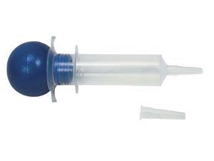 Bulb Irrigation/ Feeding Syringe, 60cc, Catheter Tip with Tip Protector, Non-Sterile, 50/cs