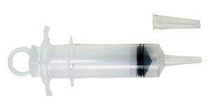 Irrigation Syringe, 60cc, Thumb Control Ring, Catheter Tip with Tip Protector, Sterile, Packaged in Poly Pouch, 50/cs