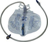 Drainage Bag, 2000mL, Universal Double-Hook & Rope Hanger, Needleless Sampling Port, Smooth Adapter with Cap, 11/32"x50" Star Tubing with Bed Sheet Clamp, Air Vent, Clear Anti-Reflux Drip Chamber, Dog House, Drain Tube, Metal Clamp, Splash Guard, 20/cs