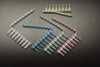 Thin Wall Reaction Strip, Attached Cap Strip, Pink, 125/cs