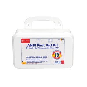 10 Unit First Aid Kit, Plastic Case  (DROP SHIP ONLY - $150 Minimum Order)