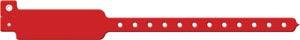 Wristband, Adult/ Pediatric, Write-On Vinyl, Custom Printed, Red, 500/bx