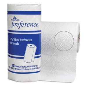 Jumbo Perforated Roll Towels,  White, 11