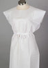 Exam Gown, 30" x 42", Adult, White, T/P/T, Front or Back Opening, 50/cs