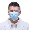 High Filtration Ear Loop Mask with Face Shield, Blue, 25/bx