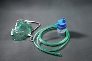 Oxygen Mask, Non-Rebreather, Pediatric with 7 ft Tubing, Reservoir Bag, 50/cs