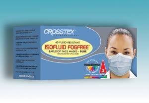 ASTM Level 1 Mask, Latex Free (LF), Blue, 40/bx, 10 bx/ctn