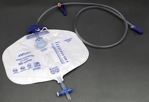 Drainage Bag, 2000mL, Anti-Reflux Device, Pre-Pierced Needle-Free Sampling Port(Luer Slip or Blunt Cannula Compatible), Single Hook & Rope Hanger, T-Tap Drain Port, Sterile Fluid Pathway, 20/cs