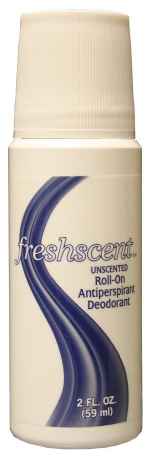 Anti-Perspirant Roll-On Deodorant, 2 oz White Bottle, Alcohol Free, Unscented, 96/cs (Made in USA)