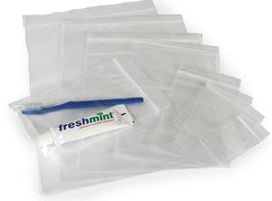 Reclosable Clear Bag with White Block, 2 mil, 4