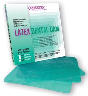 Dental Dam, Heavy, Green,  6