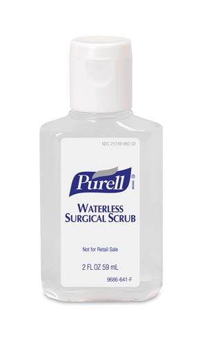 Purell® Surgical Scrub, 2 oz Bottle Flip Cap, Clear, 24/cs (Item is considered HAZMAT and cannot ship via Air or to AK, GU, HI, PR, VI)