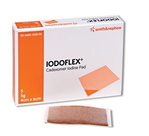 Iodoflex Wound Pad, 5 x 5gm (0.9% Cadexomer iodine), 5/bx, 12 bx/cs