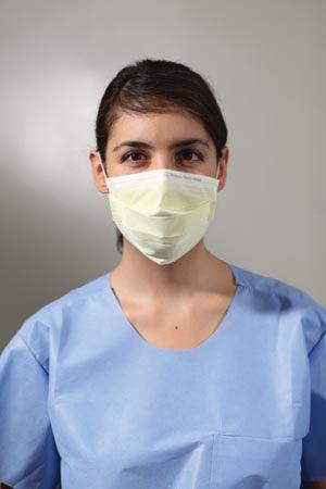 KC100 Procedure Mask, ASTM Level 1, Earloops, Yellow, 50/bx, 10 bx/cs