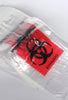 Collection Bag, 6" x 9", Zip Closure, Economy, Biohazard Black/ Red Print, 1000/cs