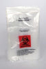 Collection Bag, 6" x 9", Biohazard, Foldover Adhesvie Closure, Clear/ Red/ Black Print, 1000/cs