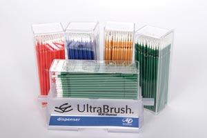 Bristle Brush Applicators 1.0  Refill, Fine Size, Orange/ Blue, 2 Cartridges of 100 Applicators (1 ea color), 200/pk