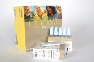 QuickVue® iFOB 50-Tray Pack, Includes: 50 ea Test Cassettes, & Specimen Collection Tube, 1 Package Insert, 2mL FOB Buffer & Patient ID Label, CLIA Waived