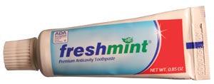 Freshmint Premium Anticavity Toothpaste, .85 oz, ADA Approved, 144/cs