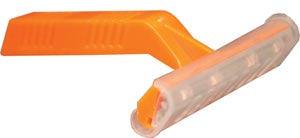 Razor, Single Blade, Short Handle, Orange with Clear Cover, 2.625