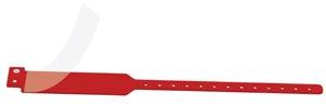 Wristband, Adult/ Pediatric, Tri-Laminate, Protective Shield, Red, 500/bx